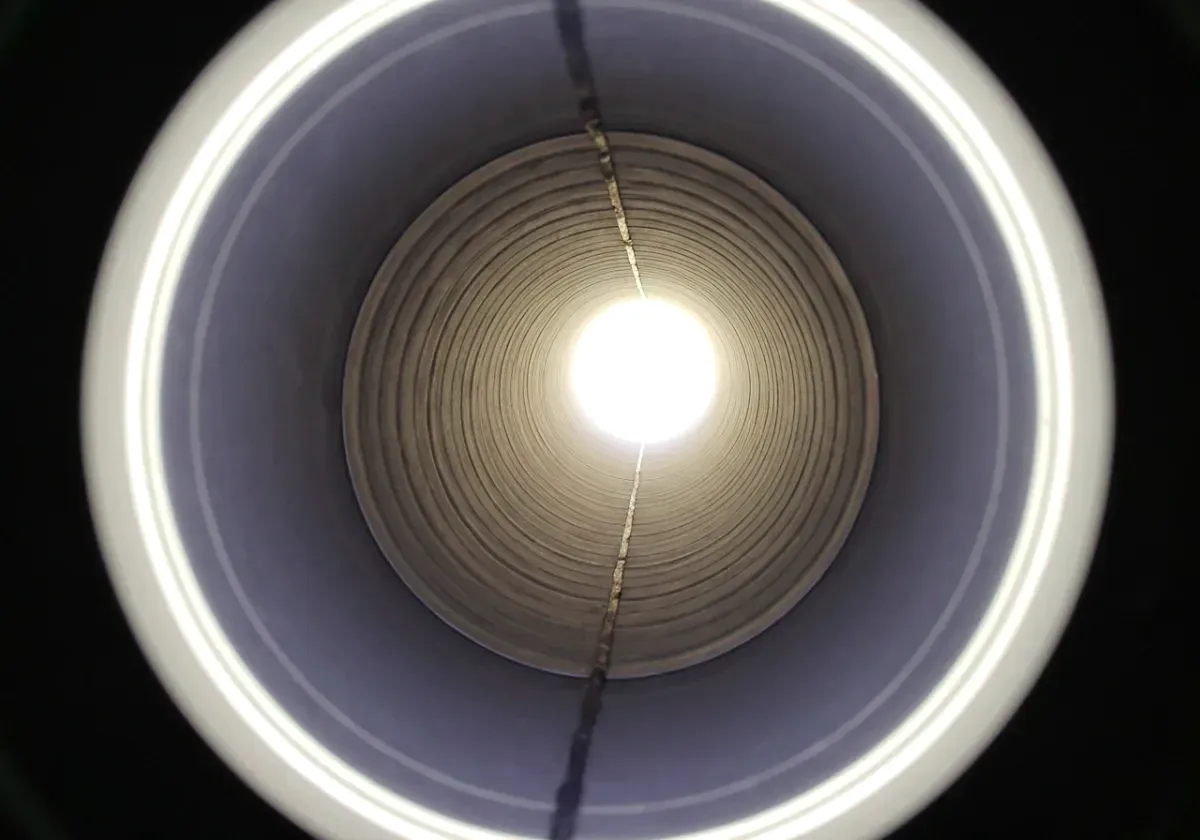After — chimney inspection: A camera run up the flue documents defects no floor-level look can verify.