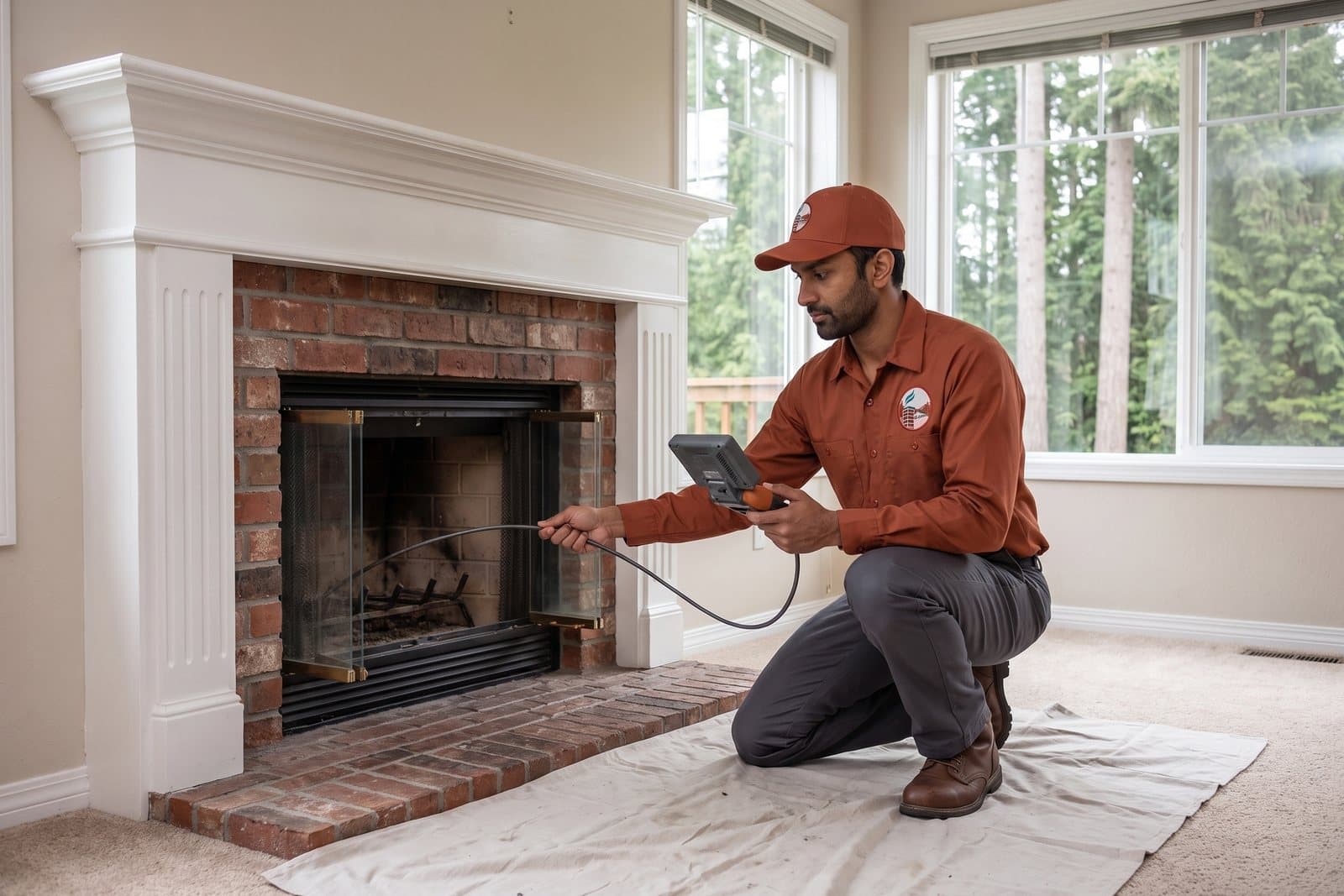 Chimney inspection with a flue camera