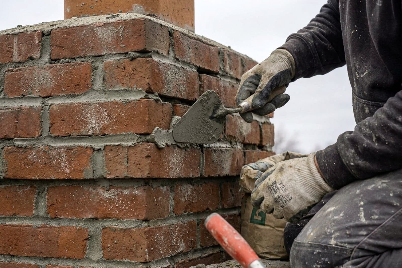 Chimney Repair in Washington — masonry repair on a brick chimney