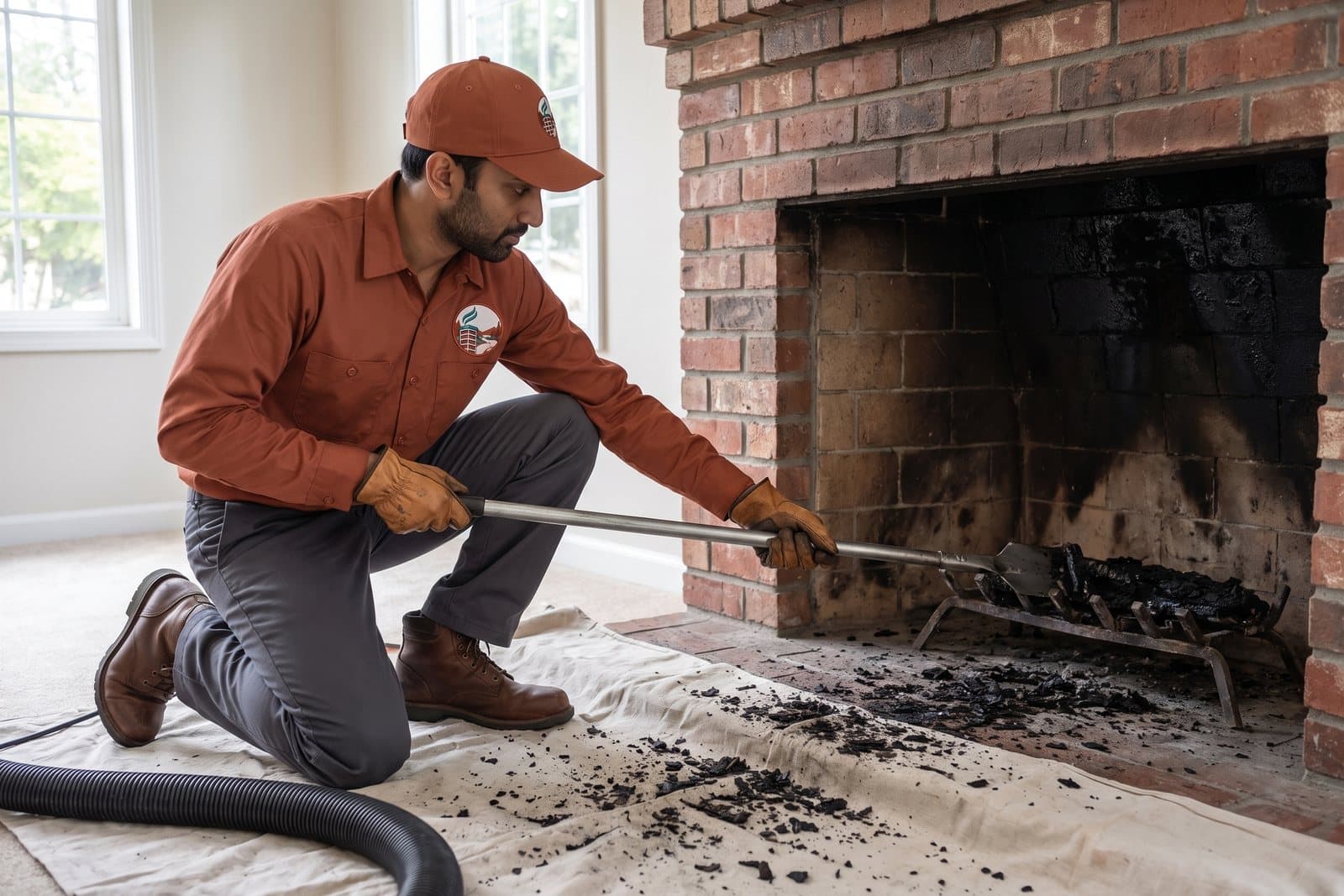 Creosote removal from a chimney flue