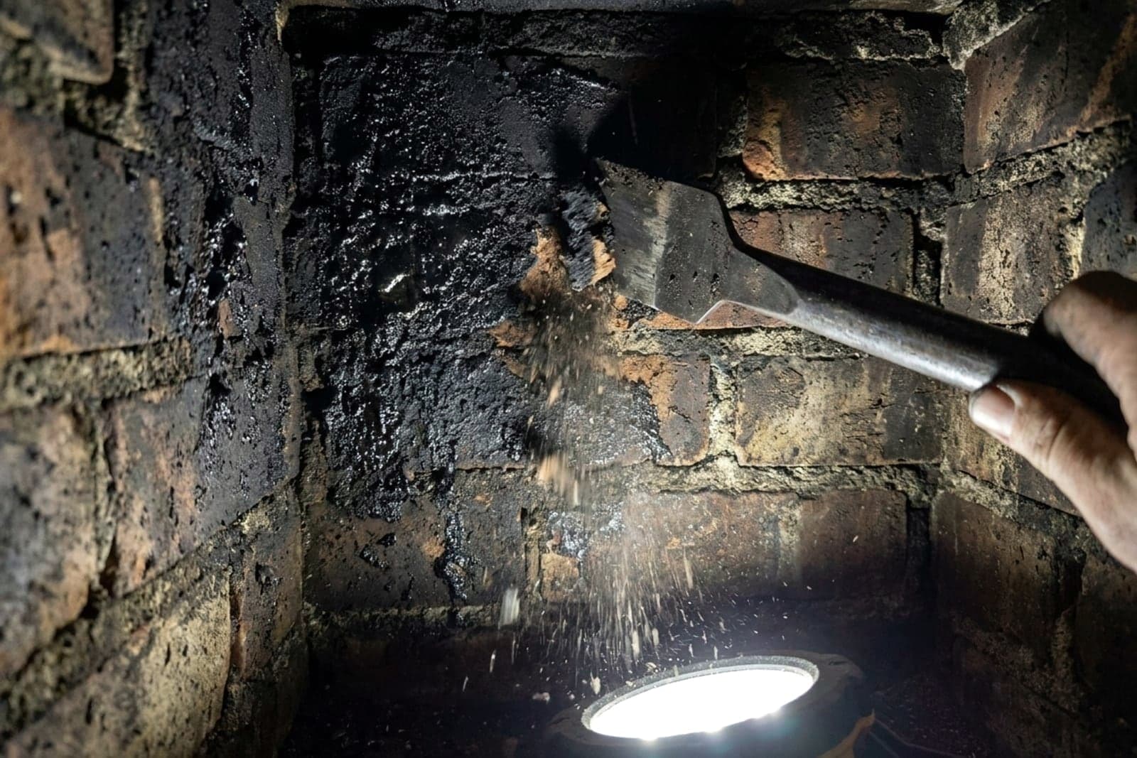 Creosote Removal in Washington — creosote removal from a chimney flue